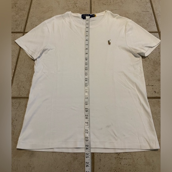 Polo Ralph Lauren White Custom Slim Fit T-Shirt Size - Picture 5 of 7